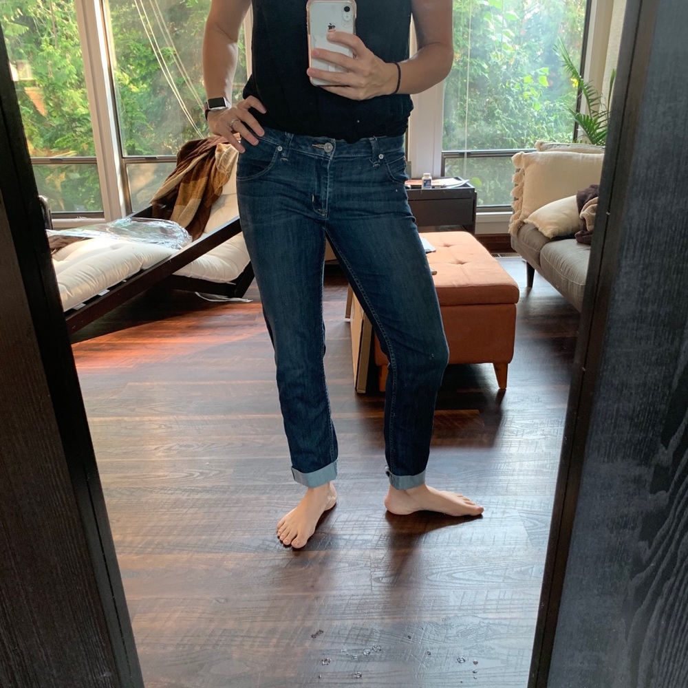 Hudson Bacara Crop Straight Cuffed Jeans Size 28